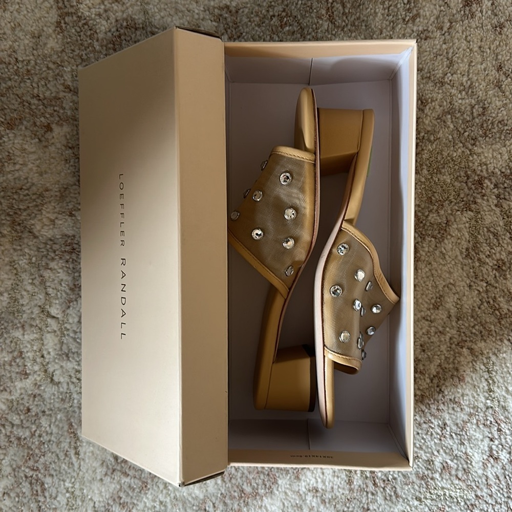 Loeffler Randall Brooke Caramel/Crystal Mesh Mule Brand New in Box. Size 8 1/2 - Picture 8 of 8